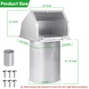 6 Inch Wall Vent Cover,Exterior Wall Vent Hood with Screen