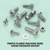 M3 M4 Screws Set, 780 Pieces Phillips Hex Screws Nuts