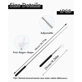 TPZORJX Extendable Pointer Stick, Telescopic Teacher Pointer, Retractable Classroom, Finger Pointing Stick, Stainless Steel Children's Extendable Pointer Stick for Classroom, Personal Interaction,