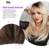 Long Wig Human Hair with Bangs and Wig Cap Glueless