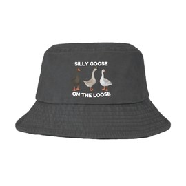 Funny Goose Hat Silly Goosee On The Loose Bucket Hat Women(s) Fishing Hat Cute Bucket Hat