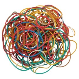 fiXte Rubber Bands Strong Stretchy Elastic Assorted Colours and Sizes Home School Office Work 64g