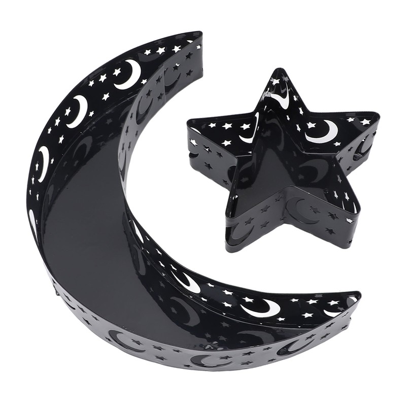 Ramadan Dessert Tray Iron Reusable Large Capacity Moon Star Shaped