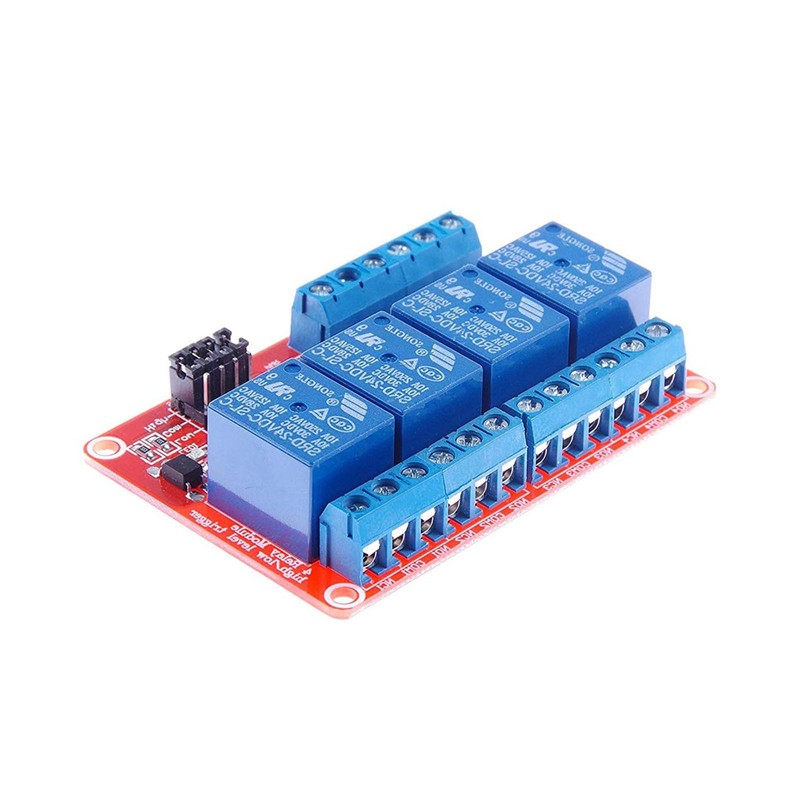 hiBCTR 4CH 24V Relay Module OPTO-Isolated - High/Low Level Trigger
