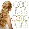 craspire Pack of 7 Flower Garland Headband Flower Crown Headpiece