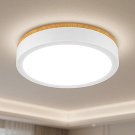 11" Minimalist Modern LED Ceiling Light, Painted Wood Grain Flush Mount with 5CCT 2700K-5000K, Dimmable LED Light Fixtures Ceiling Mount for Kitchen Bathroom Bedroom Hallway
