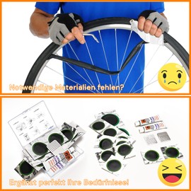 LotsJoy Bicycle repair kit set, repair kit bicycle also replenishment kit for other bicycle repair kit, bicycle tyre repair kit for cyclists, motorcycles, BMX, off-road vehicles and inflatable rubber