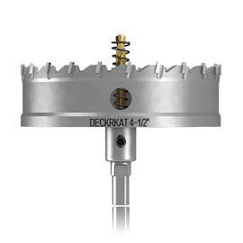 4-1/2" TCT Hole Saw for Hard Metal, Heavy Duty 115mm Tungsten Carbide Tipped Hole Cutter with Spring-Loaded Pilot Drill Bit for Stainless Steel, Metal, Iron, and Plastic.