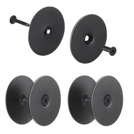 Pelopy Door Hole Filler Plate, 2-5/8" Diameter, 1 Inch and 2 Inch Connecting Screws Deadbolt Cover Plate for Home Exterior Interior Deadbolt Hole(2 Set)