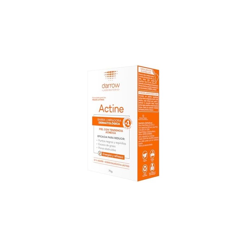 DARROW, Actine Barra Limpiadora Dermatológica, Para Piel Grasa o con