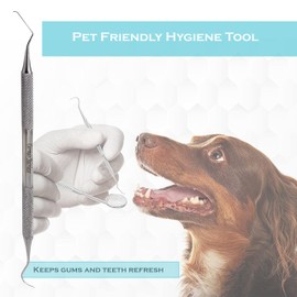 A2Z Scilab - Premium Quality Pet Care Dog Dental Tooth Scaler Scraper Kits,Double Headed Tarter Remover Scraper Teeth Cleaning Tool Sets for Dog & Cat - Made of Stainless Steel (3pc Oral Hygiene Kit)