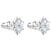 Swarvoski Magic stud earrings Snowflake White Rhodium plated - 5627348