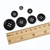 Bememo 600 Pieces Black Assorted Sizes Buttons Round Resin Button