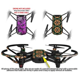 Skin Decal Wrap 2 Pack for DJI Ryze Tello Drone Butterfly Graffiti Drone NOT Included