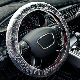 DENCO DISTRIBUTING, INC. Plastic Disposable Steering Wheel Covers 100 Pieces