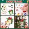 24 PCS Christmas Picture Frame Ornaments Paper DIY Photo Frame