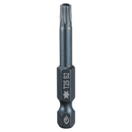 HARFINGTON T25 Torx Screwdriver Bit 1/4" Hex Shank 2" Long S2 Steel Magnetic 6 Point Screw Driver Bits Industrial Grade Tamper Proof Star Drill Bits with Hole Torx Head