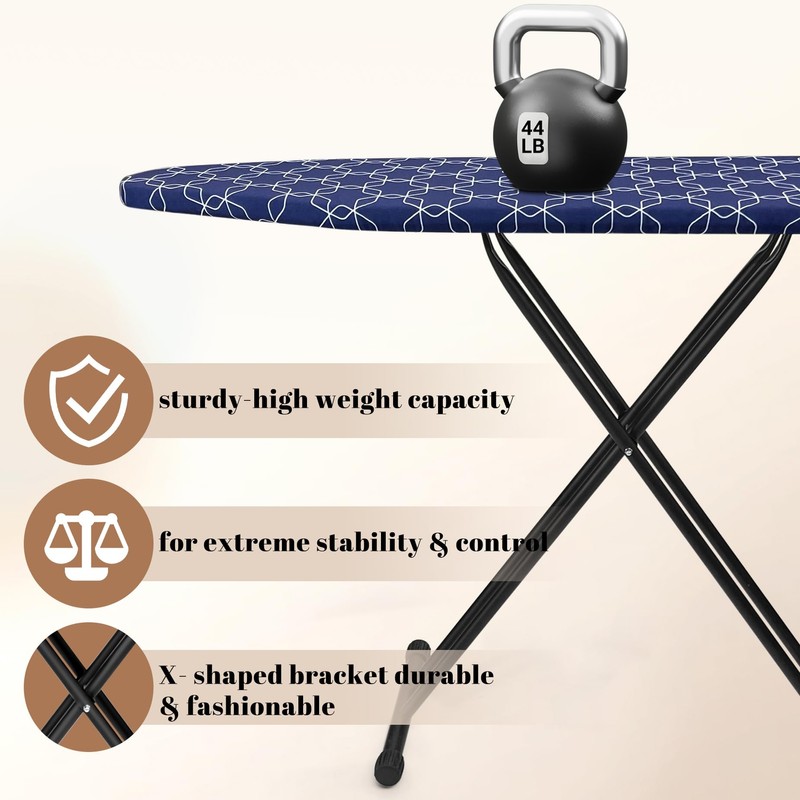 Deegureet Classic Ironing Board, Compact and Space Saver,Size 43 x