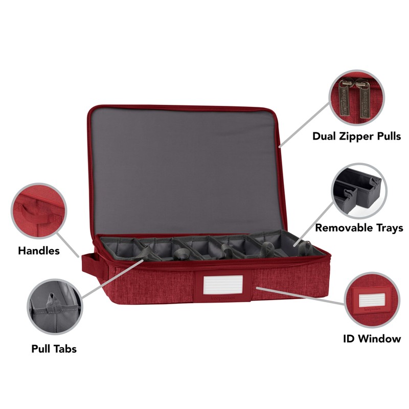 Covermates Keepsakes Flatware Storage Box - Stackable - Reinforced Handles