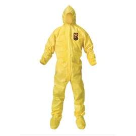 KLEENGUARD Box of 12 KLEENGUARD A70 Sz/L Chemical Protective Coverall w/Hood & Boot 00683