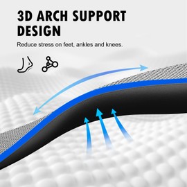 Plantillas ortopédicas para zapatos para fascitis plantar, pies planos, arco alto, pronación, espolones en el talón y dolor de pies, Gris, Mens 5 - 5 1/2 | Womens 7 - 7 1/2