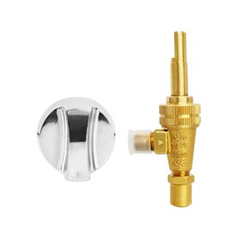 Nahntaipy Propane Gas Control Valve Fit for Hotel Commercial Kitchen, with 0.0472" Hole Nozzle & Chromed Steel Control Knob Stem Length 1.4"