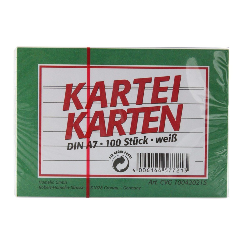 Landre 100420215 Record Cards Ruled A7 Pack of 100 –