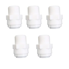 YZM Tube Quick Connector fittings Water Purifiers Filters Reverse Osmosis Systems accessories set of 5 (straight,3/8" Male x 3/8" OD tube)