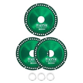 HARFINGTON 3pcs 4" Diamond Saw Blade, 20mm Arbor Cut Off Wheels, Diamond Cutting Disc Multifunction Tile Concrete Ceramic Marble Blade with 5/8" Washer for Angle Grinder, Green