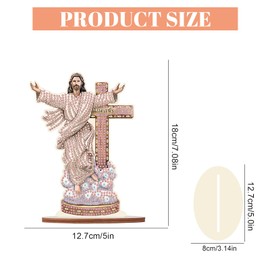 DCIDBEI Diamond Painting Table Decoration Jesus 13 x 18 cm 5D DIY Diamond Painting Ornaments DIY Diamond Painting Kits Bead Pictures Adult Painting by Numbers Adults Handmade Decorative Ornament