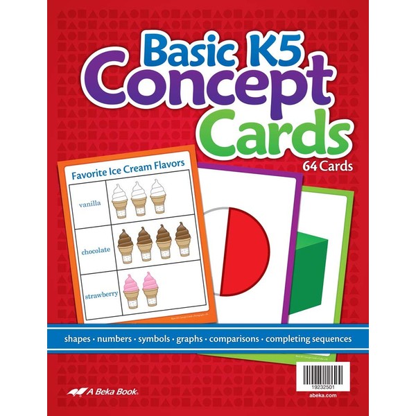 Basic K5 Concept Cards - Abeka Kindergarten Number Skills Development