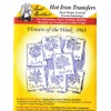 Flowers of The Week Aunt Martha's Hot Iron Embroidery Transfer