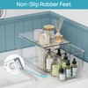 Vtopmart 3 Pack Clear Stackable Storage Drawers,Easy to Assemble Bathroom