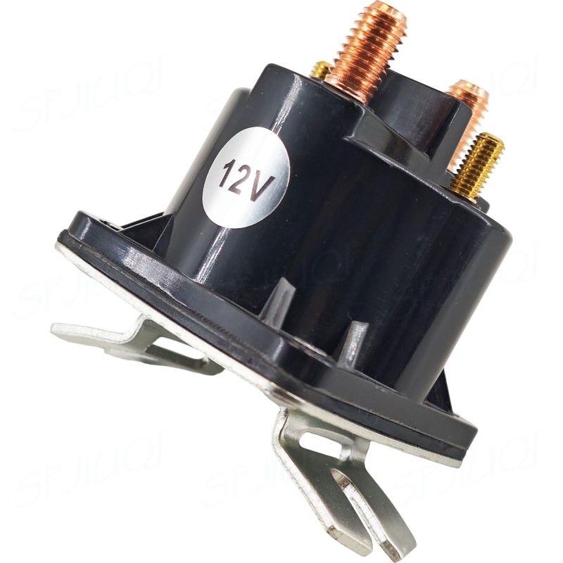 SPJIUQI 12V 4-Terminal 100 Amp Dump Trailer Solenoid Intermittent Duty