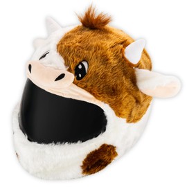 Moto Loot Helmet Cover for Motorcycle Helmet, Fun Rides and Gifts (Cover Only. Helmet Not Included) - Cow
