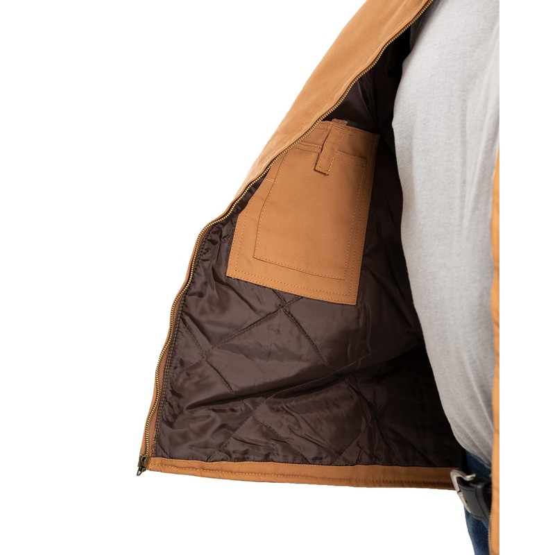 Berne Men's Workmans Duck Vest, Small Regular, Brown Duck