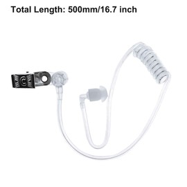 GWAWG 3PCS Replacement Acoustic Tube for 2-Way Radio Audio Headsets,Ear Piece Headset Earpiece Agent Secret Earpiece Costume Prop,Replacement Air Acoustic Tube/Transparent Coil Audio Tube