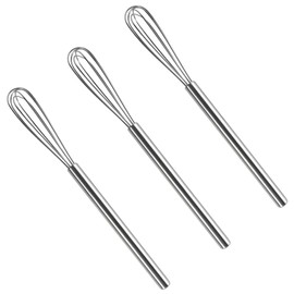 Webake Whisk Stainless Steel Small Whisk Set of 3 Mini Whisk for Mixing, Whisking, Beating, Frothing and Stirring
