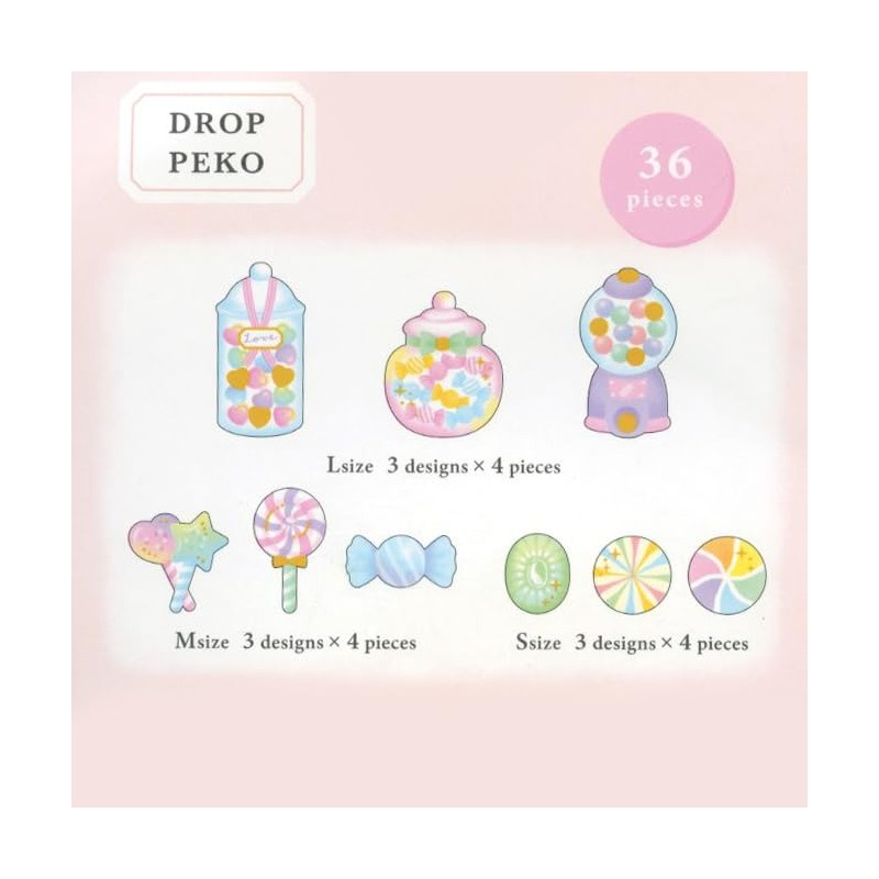 CRUX Candy Drop Peco Stickers, Flake Stickers, Glittery and Clear