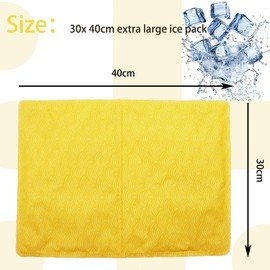 Body ice Packs Back, Large ice Packs, Reusable Oversized Gel ice Packs, Large ice Pads, Gel ice Packs, Knee ice Packs, Reusable hot and Cold Packs (Yellow)