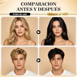 Hair Dye Shampoo 4 en 1 Fórmula Suave Ingredientes Naturales Color Negro