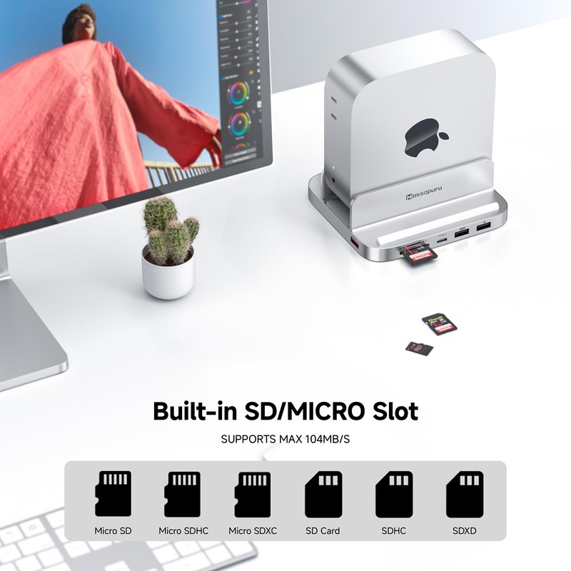 Minisopuru MINI218B MAX Mac mini M4 Dock & Stand 4K@60