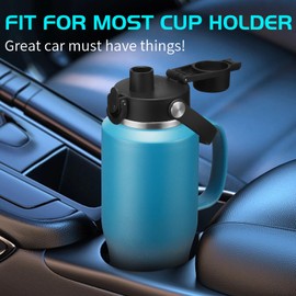 32 40 OZ Insulated Water-Bottle Tumbler with Handle - Straw & Chug Lid, Strap Carrier Bag & Protective Boot, Stainless Steel Coffee Travel Tumblers, Leak-Proof, Skinny Flask Fit in Car Cup Holder