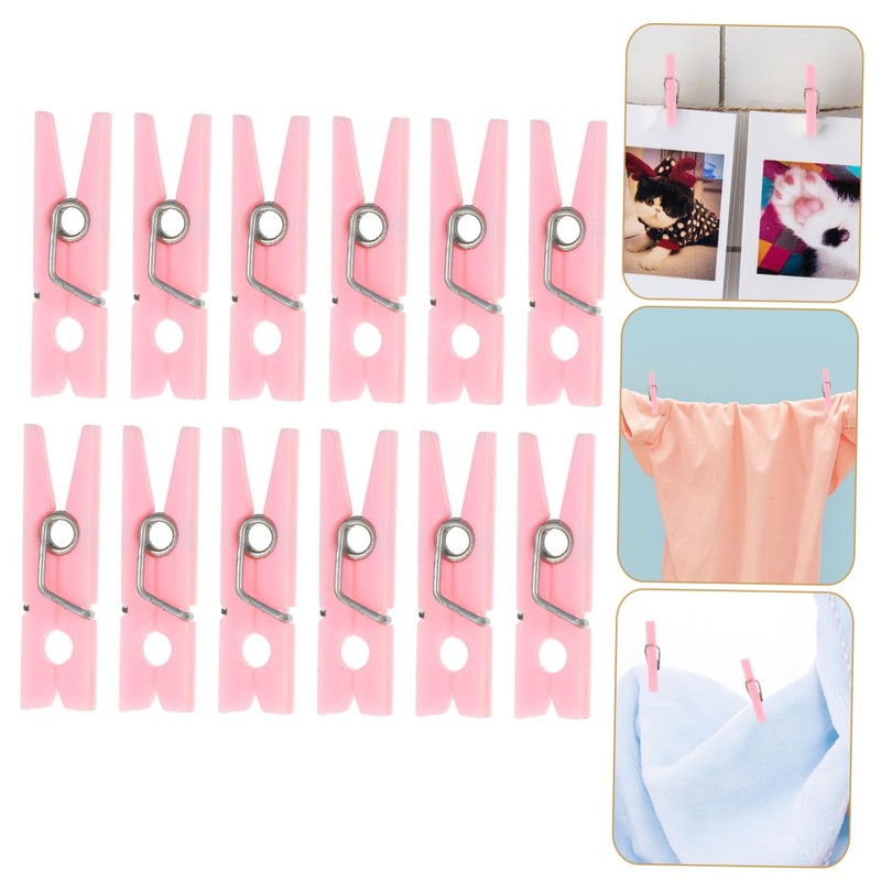 VILLFUL 5 Packs Shower Photo Clips Clothespins for Gender Reveal