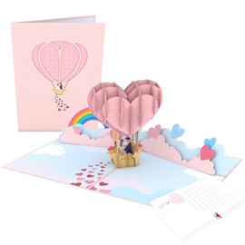 HEARTPOP Lovely couple Pop Up Card, Handmade 3D Greeting Card For All Occasion, Father's Day, Mother's day, Thinking of You, Anniversary, Birthday, Thank you, Valentine Day