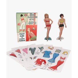 Mod London 1960's Fashions Paper Dolls Set Retro Style Doll Clothes