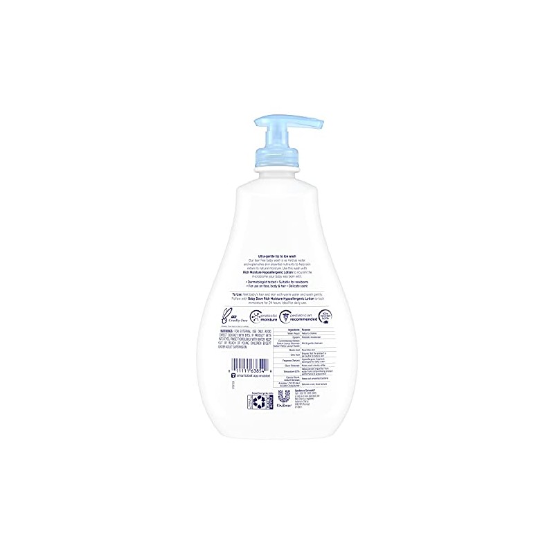 Baby Dove Testa ai piedi bambino Wash Rich Moisture 20