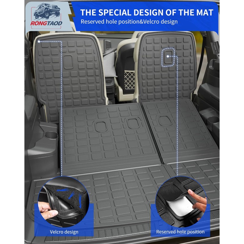 Rongtaod Cargo Mat Compatible with 2020-2025 Hyundai Palisade 7 Seats
