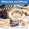 Steadfast Selections - (Offering Plate Red) Premium Gold Stainless Steel