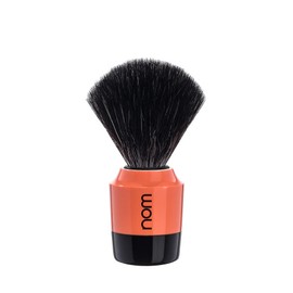 nom Marten Vegan Black Fibre Shaving Brush (Handle: Coral)